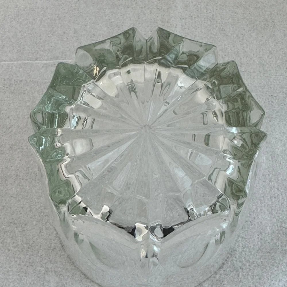 Elegant Vintage Princess House “Heritage” Clear Glass Ice Bucket